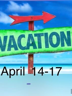 Closet will be closed April 14 -17